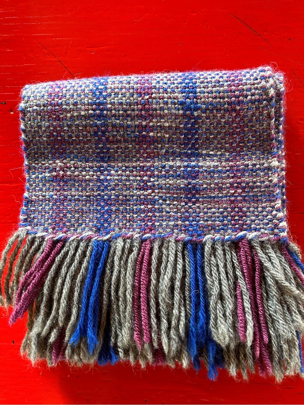 Artisan Handmade Woven Wool Silk Winter Scarf